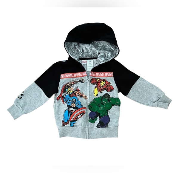 Marvel Superhero Graphic Hoodie - Black, Gray, Red - Picture 1 of 6